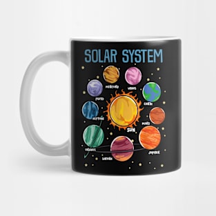 Solar System Planets Science Space Shirt Mug